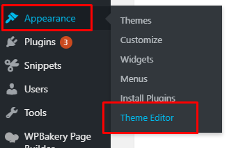 Theme Editor on Admin Menu